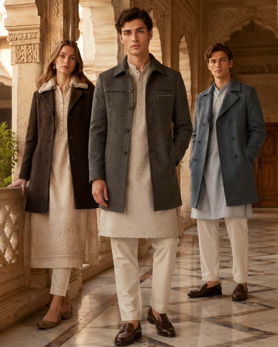 Coat with ethnic wear
