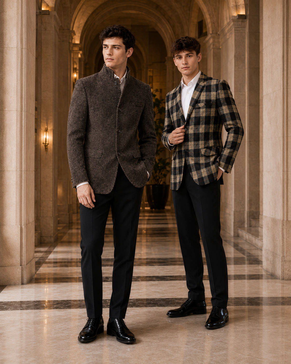 BRAVON premium coat outfit main look mobile